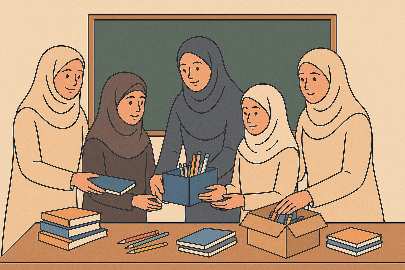 توزیع لوازم التحریر توسط خیریه محبت در مدارس محروم – حمایت تحصیلی کودکان نیازمند